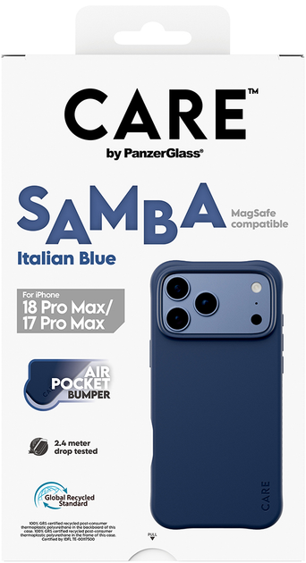Etui CARE by PanzerGlass Samba MagSafe do Apple iPhone 17 Pro Max Italian Blue (CR13830) - obraz 5