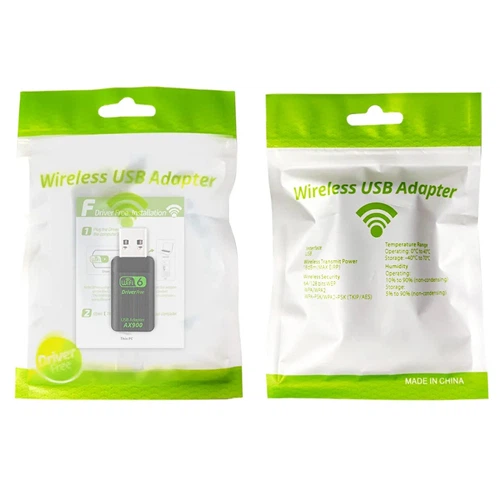 USB Wi-Fi мережевий адаптер 900Мб, 802.11ax, BT5.4, BT+AX900 - зображення 6