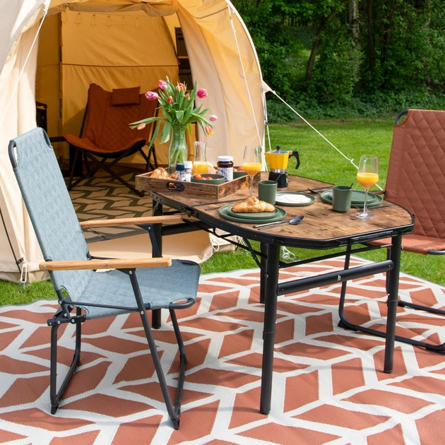 Стол Bo-Camp Woodbine Oval 100x70 cm Black/Wood look (1404185) - изображение 8