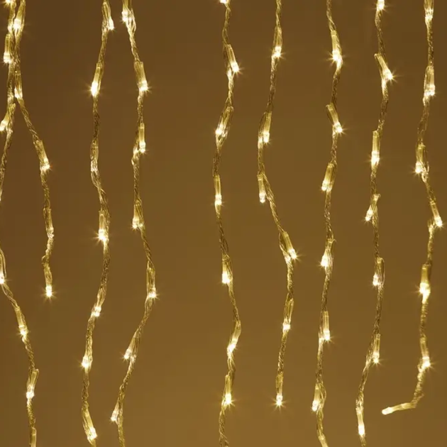Гирлянда Водопад от сети 3*2 м 360LED, 12PCS Xmas WW-3, Теплый белый - изображение 5