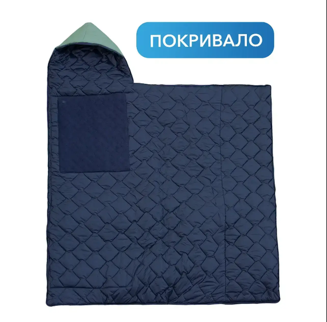 Зимовий спальний мішок з підігрівом USB 215×65 см з капюшоном до -30°C - Фото 3 Зимовий спальний мішок з підігрівом USB 215×65 см з капюшоном до -30°C - зображення 3