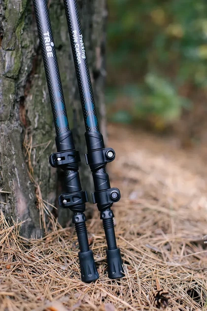 Трекінгові палиці Tribe Trekking Pole Carbon карбонові, телескопічні 65–135 см, Fast Lock, 2 шт (T-ME-0027-ocean) - изображение 4