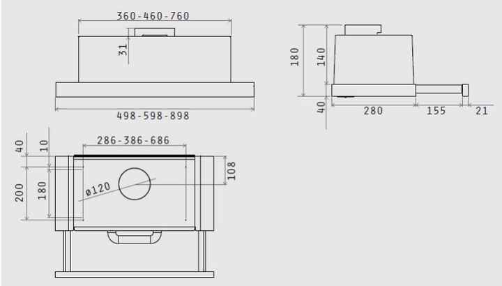 Вытяжка Телескопическая ELICA TT14 LUX GRVT/A/60 - Фото 9 Вытяжка Телескопическая ELICA TT14 LUX GRVT/A/60 - изображение 9