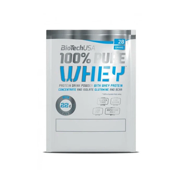 Протеїн BioTech 100% Pure Whey карамель-капучино для набору м'язової маси 28 г - Фото 1 Протеїн BioTech 100% Pure Whey карамель-капучино для набору м'язової маси 28 г - зображення 1