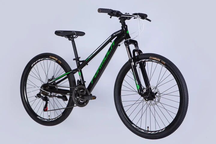 Подростковый велосипед AL 26" Formula Blackwood DD FR 2026, рама 13" черный с зеленым (OPS-FR-26-801) - изображение 2