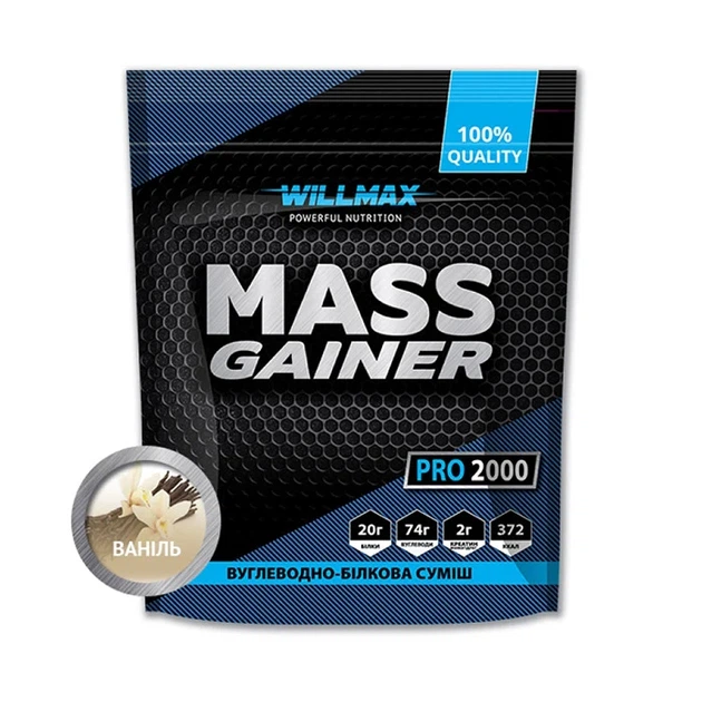 Гейнер Willmax Mass Gainer персиковий-йогурт для росту м'язової маси - Фото 1 Гейнер Willmax Mass Gainer персиковий-йогурт для росту м'язової маси - зображення 1