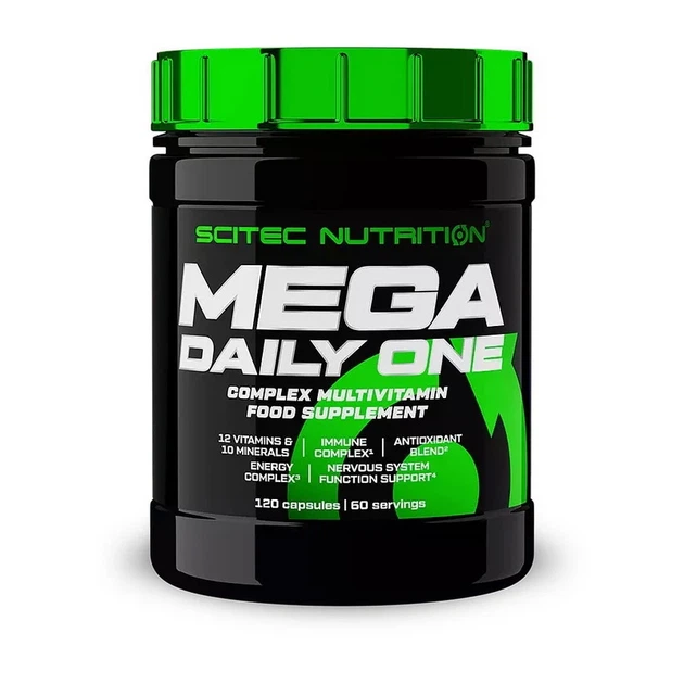 Мультивитамины Scitec Nutrition Mega Daily One 120 капсул для иммунитета и нервной системы - Фото 1 Мультивитамины Scitec Nutrition Mega Daily One 120 капсул для иммунитета и нервной системы - изображение 1