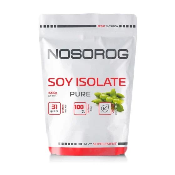 Соєвий ізолят NOSOROG 90% білка без лактози 1 кг - Фото 1 Соєвий ізолят NOSOROG 90% білка без лактози 1 кг - зображення 1