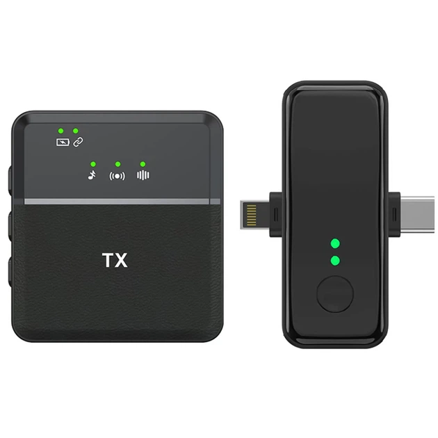 Беспроводной петличный микрофон Savetek P37 2 в 1 Type-C/Lightning черный - изображение 14