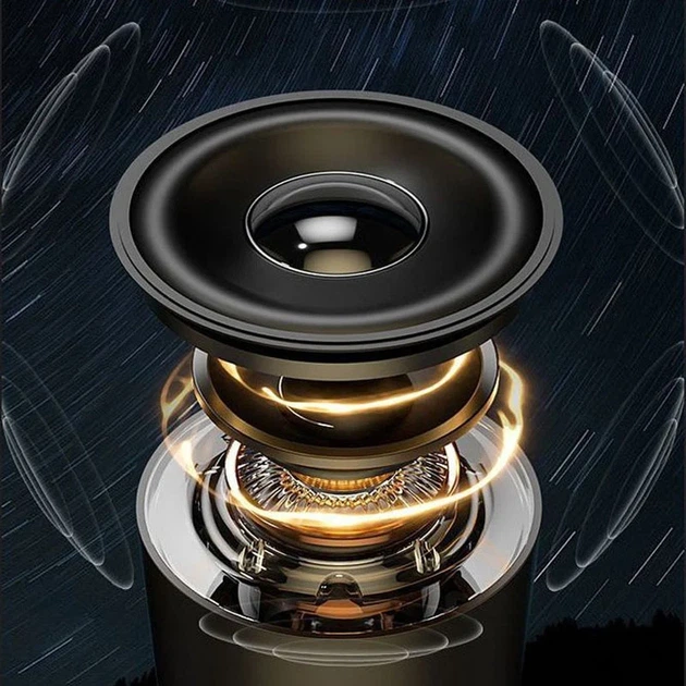 Кемпінговий ліхтар акумуляторний QD08 2in1 Bluetooth колонка ABS бежевий - зображення 3