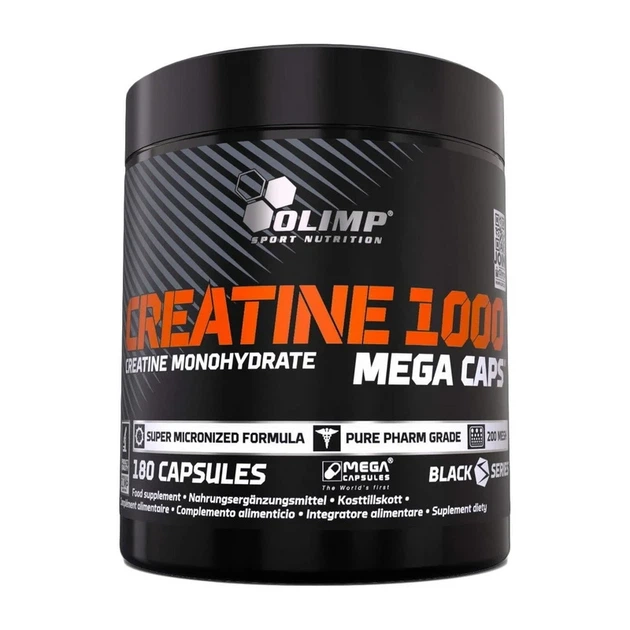 Креатин моногидрат OLIMP Creatine Mega Caps 1000 180 капсул - Фото 1 Креатин моногидрат OLIMP Creatine Mega Caps 1000 180 капсул - изображение 1