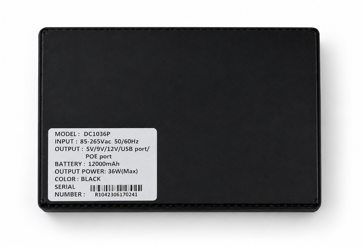 Джерело безперебійного живлення для роутера Mini UPS DC1036P 12000 mAh 36 Вт, 5V/9V/12V, ДБЖ для Wi-Fi роутера, GPON, ONU, IP-камер - зображення 7