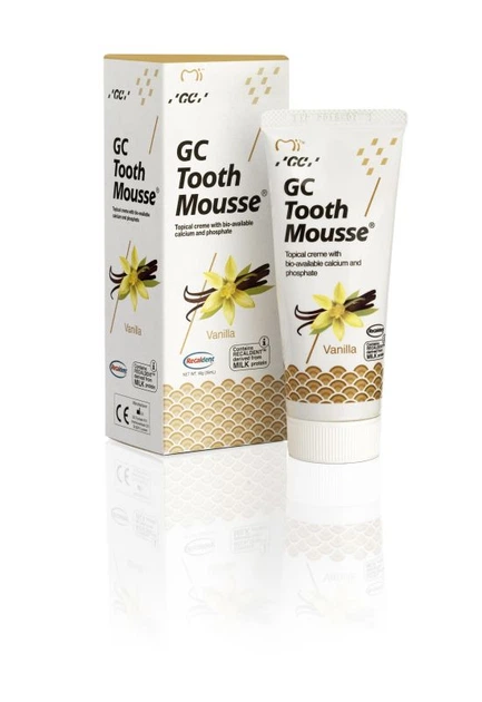 Крем для ремінералізації зубів, TOOTH MOUSSE (Тус мус), ваніль, 35 мл - Фото 1 Крем для ремінералізації зубів, TOOTH MOUSSE (Тус мус), ваніль, 35 мл - изображение 1
