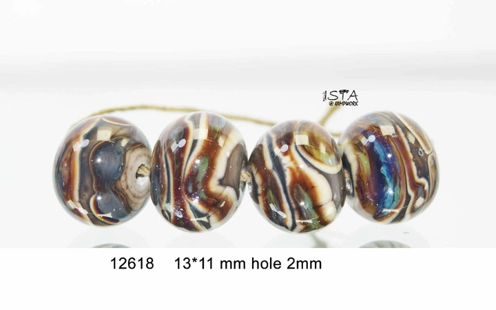 Набір скляних намистин № 12618 ISTA Lampwork - Фото 1 Набір скляних намистин № 12618 ISTA Lampwork - зображення 1