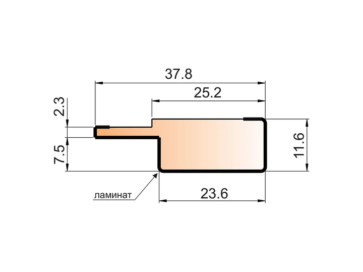 Финишная планка рейка МДФ Super Profil Цемент Белый 37,8×2800×11,6 мм SP010550-31 - изображение 2