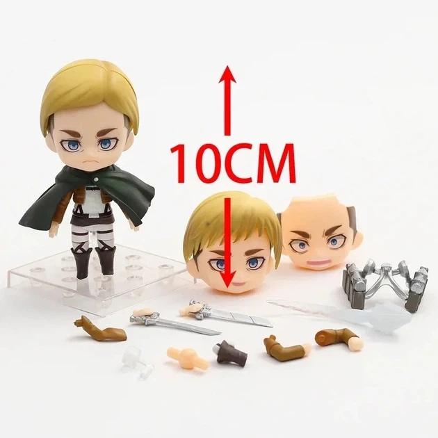 Коллекционная фигурка Nendoroid 755 Эрвин Смит Атака Титанов подвижная аниме модель 10 см с аксессуарами для фанатов японской культуры серии Attack on Titan - изображение 2