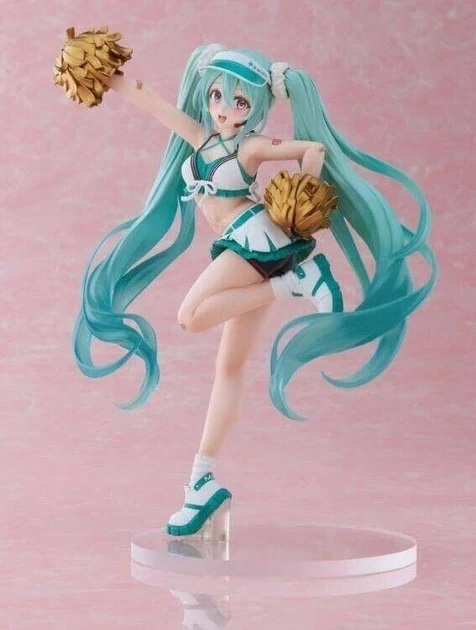 Фигурка Hatsune Miku Cheerleader Ver 17 см ПВХ коллекционная аниме модель Вокалоиды для фанатов и ценителей японской культуры детализированный образ чирлидерши для декора рабочего стола и полок из прочного материала для настоящих коллекционеров - изображение 2