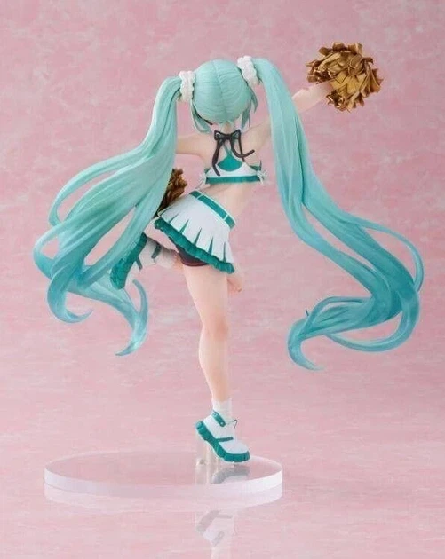 Фигурка Hatsune Miku Cheerleader Ver 17 см ПВХ коллекционная аниме модель Вокалоиды для фанатов и ценителей японской культуры детализированный образ чирлидерши для декора рабочего стола и полок из прочного материала для настоящих коллекционеров - изображение 4
