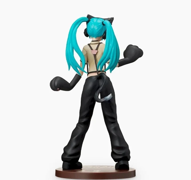Фигурка Hatsune Miku Kitty Cat 23 см аниме коллекционная статуэтка для ценителей японской поп культуры и вокалоидов с оригинальным дизайном котика для интерьера и тематических полок фанатов серии Project DIVA детализированная модель - изображение 4