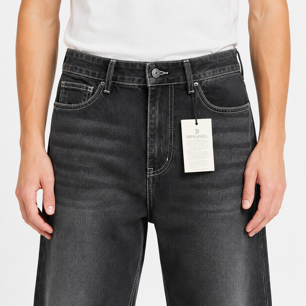 Джинси Difransel чоловічі широкі baggy,30 Графіт - зображення 3