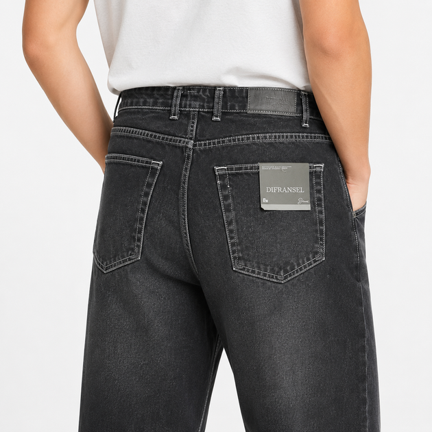 Джинси Difransel чоловічі широкі baggy,30 Графіт - зображення 7