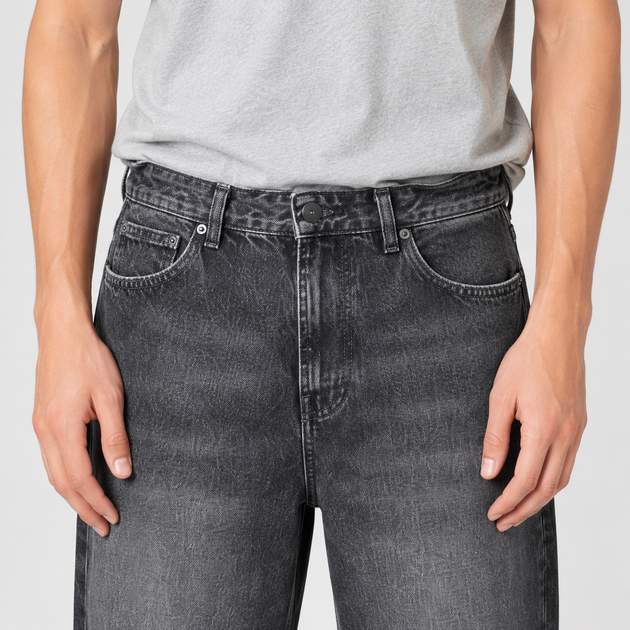 Джинси Difransel чоловічі широкі baggy,33 Темно-сірий - зображення 7