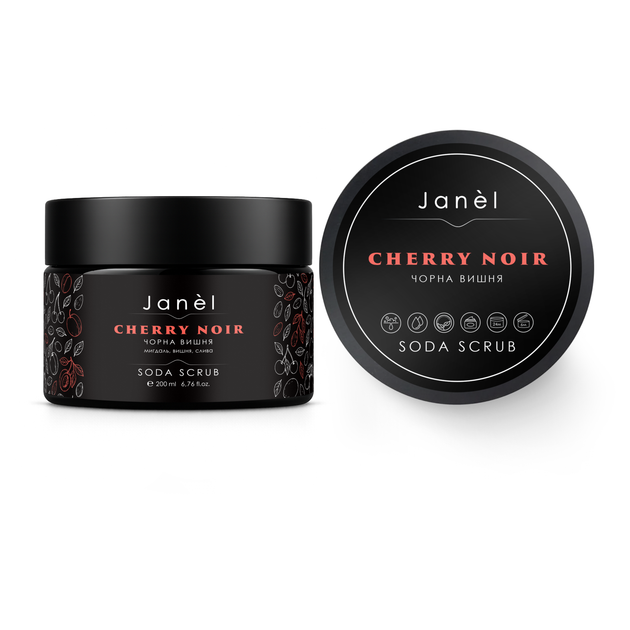 Содовый скраб Черная вишня Cherry Noir Janel 200 мл 4820290072473 - изображение 3