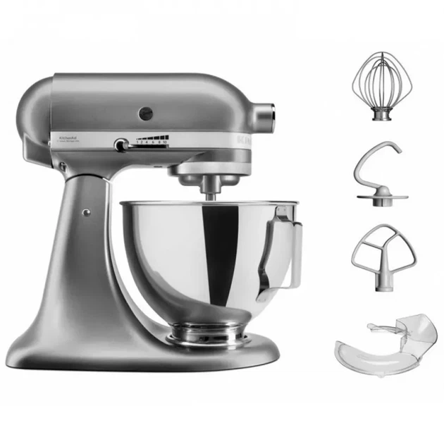 Кухонная машина KitchenAid Artisan 4,3 л 5KSM95PSECU с откидным блоком серебристый - изображение 3