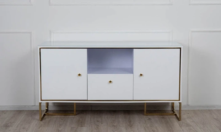 Буфет Невада МДФ 158x46x84 см Білий - зображення 3