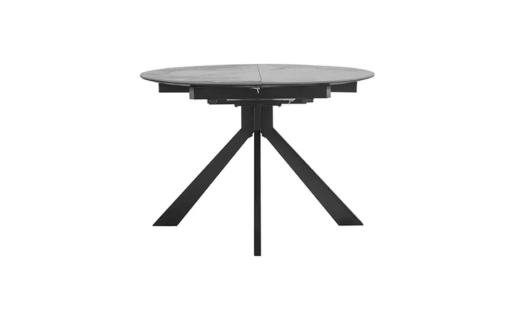 Стол обеденный раскладной Асти круглый 1100/1400х1100х750 мм керамика + МДФ серый глянец - Фото 6 Стол обеденный раскладной Асти круглый 1100/1400х1100х750 мм керамика + МДФ серый глянец - изображение 6
