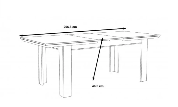 Стол раскладной Кашмир KSMT40 ДСП 1600/2060x900x750 см Пиния белая - изображение 6