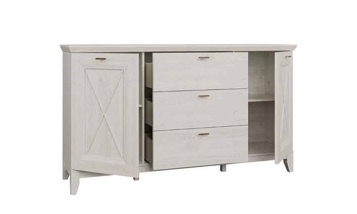 Комод 2д3ш Miramare ДСП 118,6x48,8x133,5 см Сосна біла - зображення 2