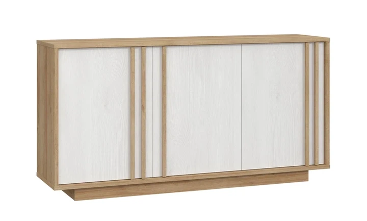 Комод 3-дверный Sandoval SNOK231 ламинированное ДСП 169,2x42x87 см Дуб ривьера/дуб снежный - Фото 2 Комод 3-дверный Sandoval SNOK231 ламинированное ДСП 169,2x42x87 см Дуб ривьера/дуб снежный - изображение 2