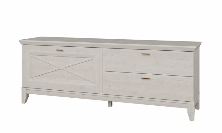 Тумба ТВ большая 1д2ш Miramare ДСП 177,9x65,6x46,6 см Сосна белая - Фото 7 Тумба ТВ большая 1д2ш Miramare ДСП 177,9x65,6x46,6 см Сосна белая - изображение 7