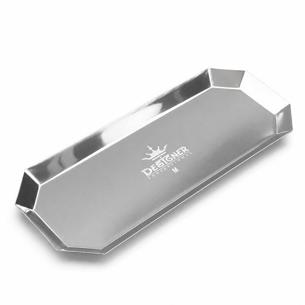 Лоток металлический плоский серебро М (23,2х9,7 см) Дизайнер для хранения инструментов и декора М-size - Фото 3 Лоток металлический плоский серебро М (23,2х9,7 см) Дизайнер для хранения инструментов и декора М-size - изображение 3