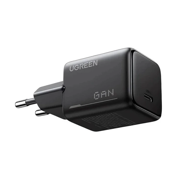 Мережевий зарядний пристрій з кабелем UGREEN X517 25W USB-C GaN Fast Charger Set EU+1M CC Cable black - Фото 4 Мережевий зарядний пристрій з кабелем UGREEN X517 25W USB-C GaN Fast Charger Set EU+1M CC Cable black - изображение 4