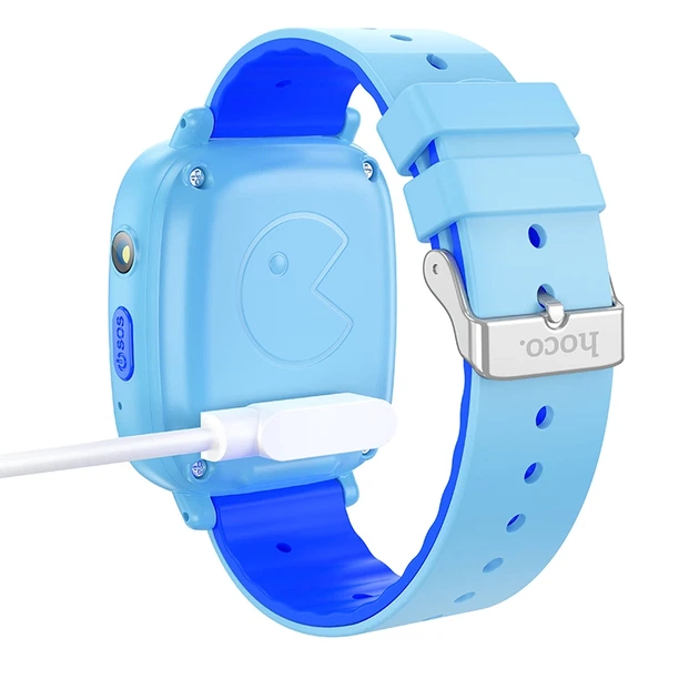 Дитячий cмарт-годинник Hoco Y100 36mm. SIM 2G. 400 mAh. IP65 Blue - Фото 3 Дитячий cмарт-годинник Hoco Y100 36mm. SIM 2G. 400 mAh. IP65 Blue - зображення 3