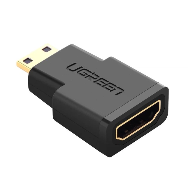Адаптер UGREEN Mini HDMI Male to HDMI Female Adapter (Black)(UGR-20101) - Фото 1 Адаптер UGREEN Mini HDMI Male to HDMI Female Adapter (Black)(UGR-20101) - зображення 1