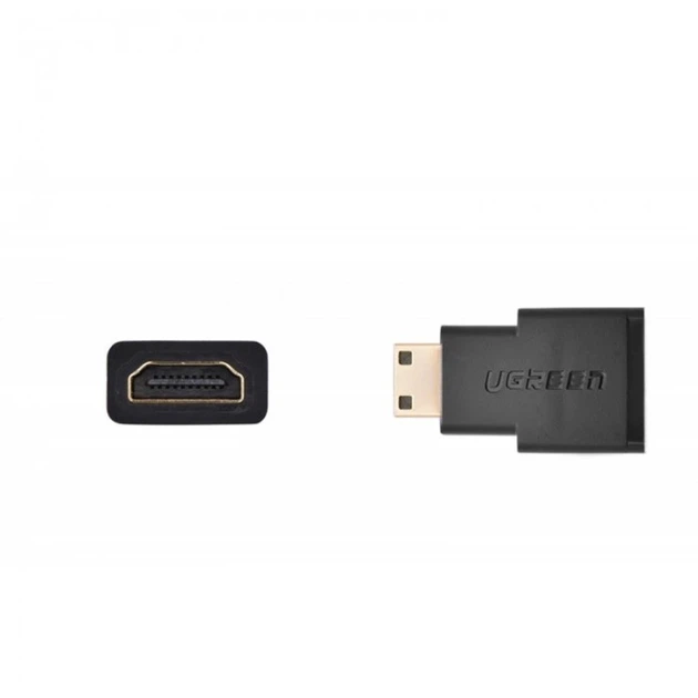Адаптер UGREEN Mini HDMI Male to HDMI Female Adapter (Black)(UGR-20101) - Фото 2 Адаптер UGREEN Mini HDMI Male to HDMI Female Adapter (Black)(UGR-20101) - зображення 2