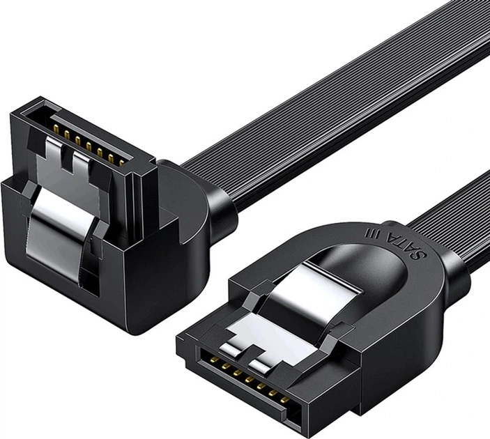 Кабель UGREEN US217 Angled SATA 3 Data Cable 0.5m (Black)(UGR-30797) - Фото 2 Кабель UGREEN US217 Angled SATA 3 Data Cable 0.5m (Black)(UGR-30797) - изображение 2