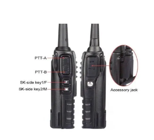 Двухдиапазонная рация Baofeng BF UV82 VHF UHF 8 Вт до 10 км с зарядной станцией черная - изображение 6