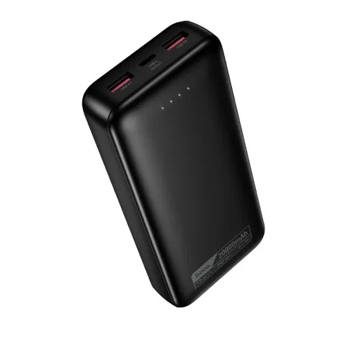 Павербанк Power Bank HOCO DB130 Tridentis 20000 mAh PD30W Black портативный аккумулятор с быстрой зарядкой USB-C - Фото 3 Павербанк Power Bank HOCO DB130 Tridentis 20000 mAh PD30W Black портативный аккумулятор с быстрой зарядкой USB-C - изображение 3