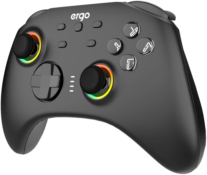 Геймпад Ergo GG04BT бездротовий з вібрацією та RGB-підсвіткою Чорний (GG04BT) - зображення 2