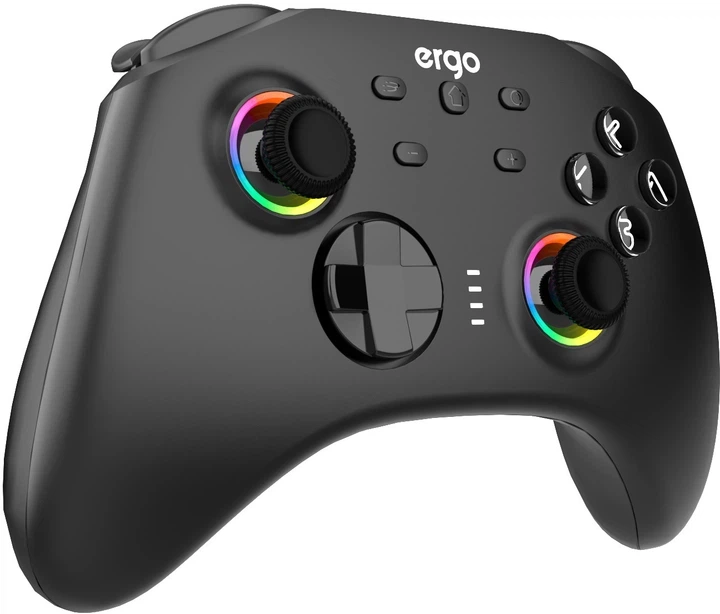 Геймпад Ergo GG04BT бездротовий з вібрацією та RGB-підсвіткою Чорний (GG04BT) - зображення 3
