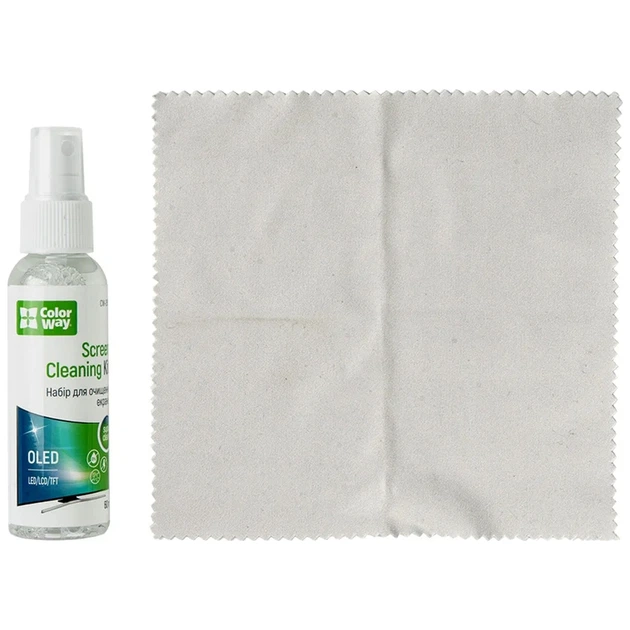 Спрей для очищення ColorWay Screens Cleaning Kit TV/OLED/LED/LCD 60ML + Microfibre (CW-2615) - зображення 4