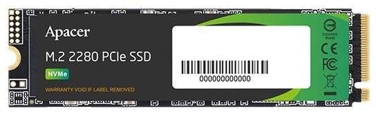 Накопичувач SSD M.2 Apacer AS2280P4 256 GB 2280 PCIe 3.0x4 NVMe 3D TLC (KST-AP256GAS2280P4-1) - Фото 1 Накопичувач SSD M.2 Apacer AS2280P4 256 GB 2280 PCIe 3.0x4 NVMe 3D TLC (KST-AP256GAS2280P4-1) - изображение 1