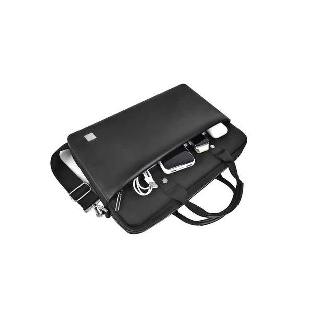 Сумка для ноутбука 14" WIWU Hali Laptop Bag влагозащищенный портфель для MacBook, черная - Фото 4 Сумка для ноутбука 14" WIWU Hali Laptop Bag влагозащищенный портфель для MacBook, черная - изображение 4