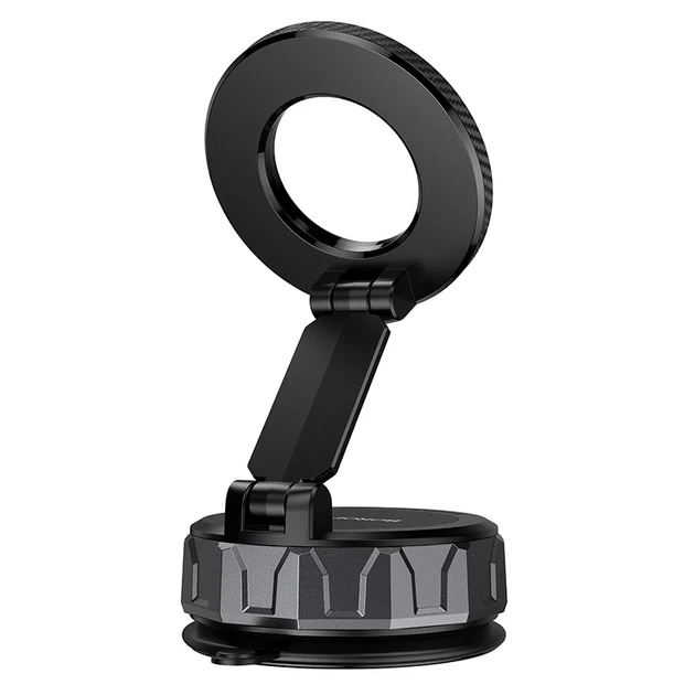 Магнитный автодержатель для телефона BOROFONE BH140 Gloria Vacuum Suction Cup Magnetic Ring Holder Black Metal Gray (Универсальный - изображение 8