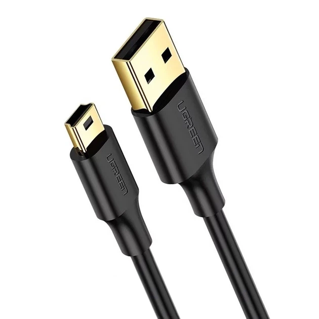 Кабель UGREEN US132 USB 2.0 - Mini USB 5 Pin 2A 2м Black (UGR-10355) для видеорегистратора и джойстика PS3 - Фото 2 Кабель UGREEN US132 USB 2.0 - Mini USB 5 Pin 2A 2м Black (UGR-10355) для видеорегистратора и джойстика PS3 - зображення 2