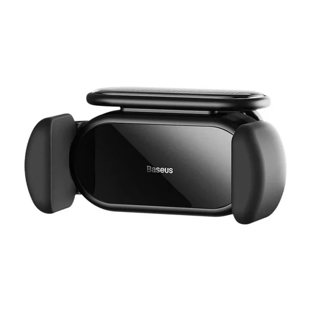 Сенсорный автодержатель для телефона Baseus Steel Cannon Pro Solar Electric Car Mount Black (Электрический зажим на солнечной бата - изображение 4